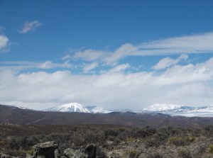The picture doesn't do justice to how bright those two mountains looked. That super cool time of the year when you can ride Hartmans, look up and still see snowy peaks