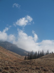 clouds rolling off of Razor Dome