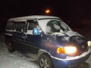 The Westie loaded and ready to go south...